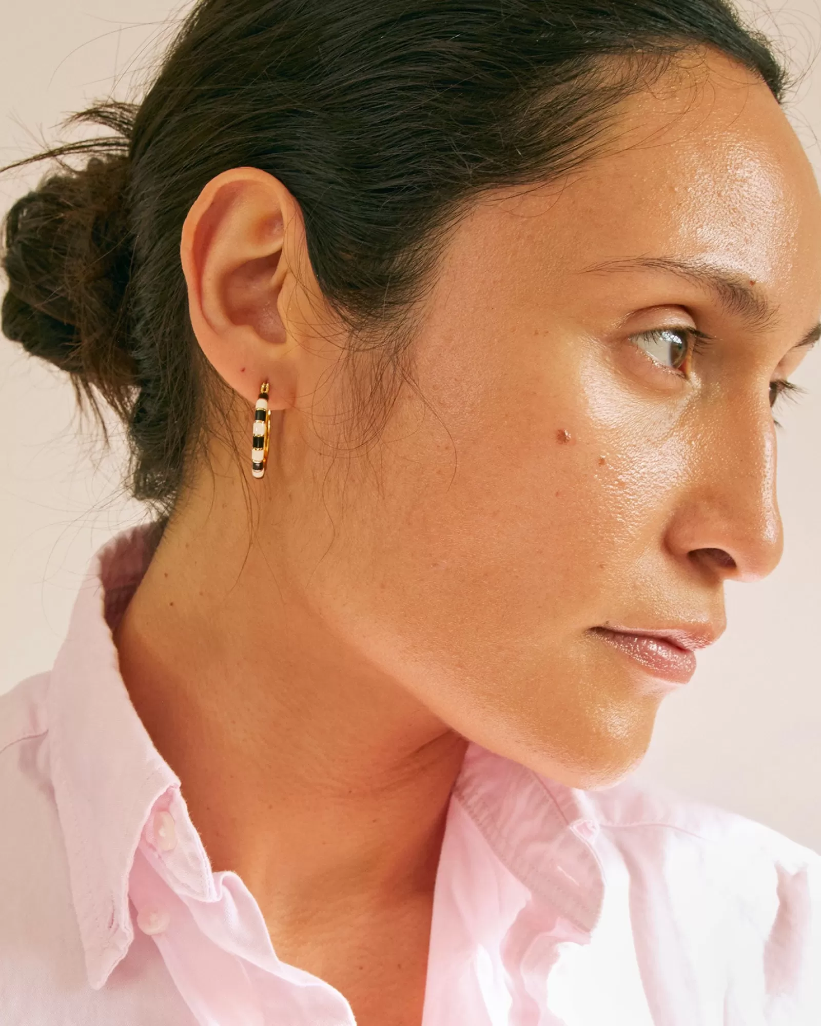 Best Enamel Stripe Hoop Earrings Accessories